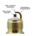 HP Copper Spark Plug Shorty 14MM Thread .460 In Reach Tapered Seat Non-Resistor 4 Pack ACCEL