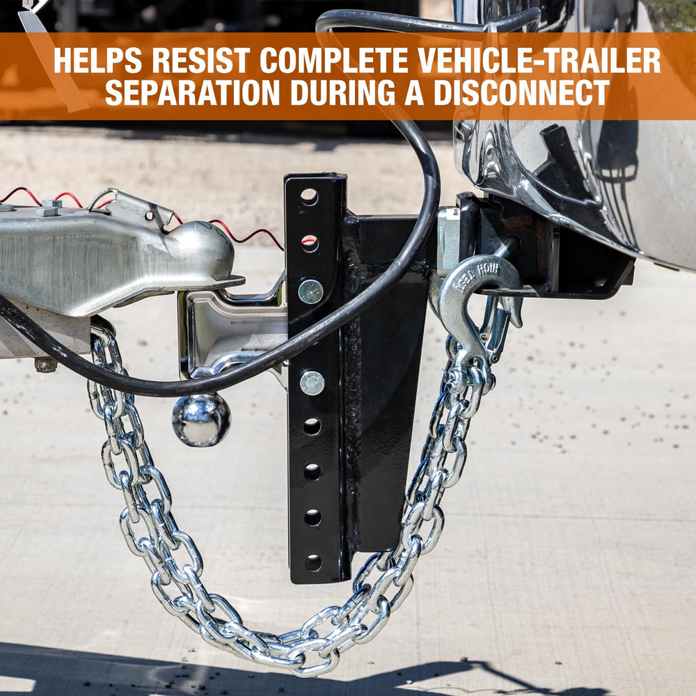 SAFETY CHAIN3/8INX42IN 15K LBS W/CLEVIS