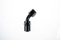 12 AN 45 DEGREE CRIMP STYLE HOSE END W/ BLACK COLLAR BLACK