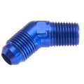 16 45 DEGREE MALE ADAPTER TO 12 (3/4) NPT MALE BLUE