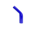 HPS Performance 1.25 - 1-3/8 ID High Temp 4-ply Reinforced Silicone 45 Degree Elbow Reducer Hose Blue (32mm - 35mm ID)