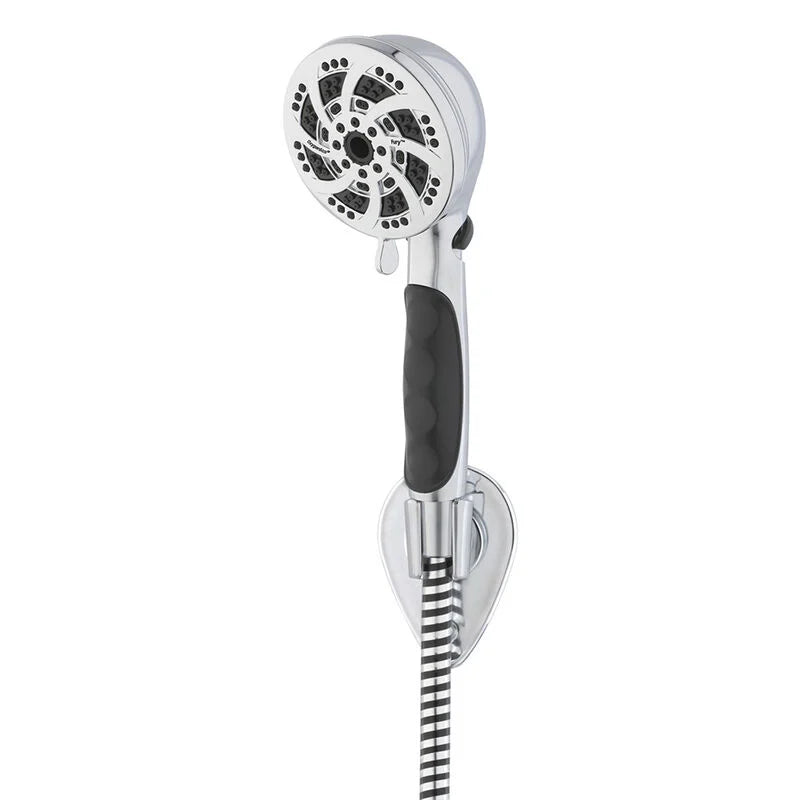 OXYGENICS FURY RV CHROME 1.8 GPM HANDHELD W/72 INCH HOSE WALL MOUNT AND PLUMBERS TAPE