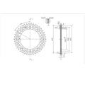 BikeMaster BMW Rear Steel Sprocket 525 42T - Black