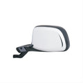 9296 FORD BRONCO/F150F350 LH MANUAL FOLDAWAY OE MIRROR BLACK W/CHROME COVER PADDLE DESIGN