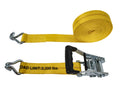 30 FT YELLOW COMMERCIAL GRADE RATCHET STRAP WITH RUBBER GRIPS J HOOKS