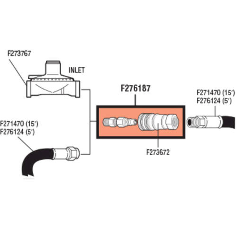 MR. HEATER PROPANE OR NATURAL GAS 3/8 QUICK CONNECTOR & FULL FLOW