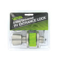 DOOR LOCK ENTRANCE KNOB X LEVER SS CLAM SHELL