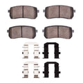 R1 07-20 Kia Veracruz Rear Semi Met Brake Pads and Hardware Kit