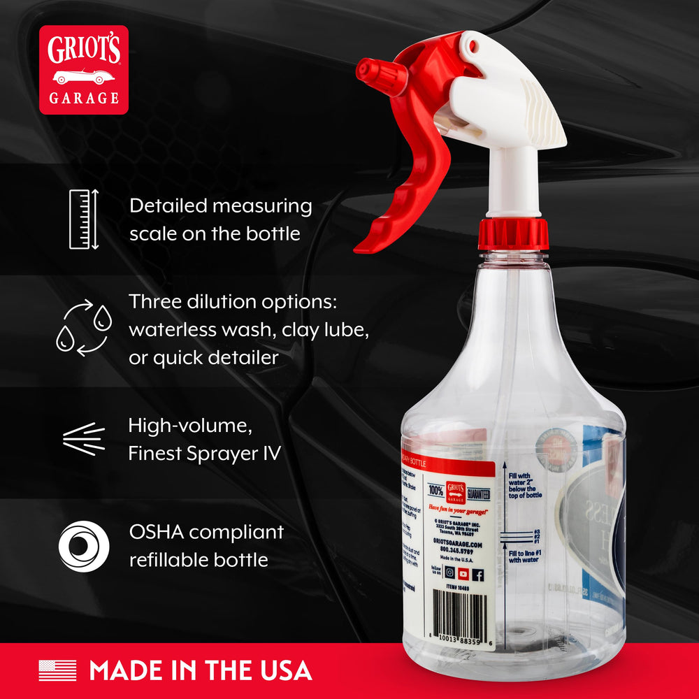 Griots Garage Rinseless Wash Secondary Bottle w/o Sprayer