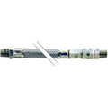 24IN BY 3/8IN S.S. LEADER HOSE (3/8IN M TO 3/8IN M NPT SWIVEL)
