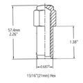 LUG NUT SST (1.38") 21MM