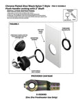 BLACK LOCKING T-HANDLE W/O CAM W/ 1