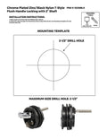 BLACK LOCKING T-HANDLE W/O CAM W/ 1