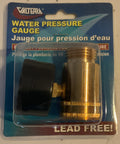 WATER PRESSURE GAUGE LEADFREE CARDED