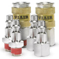 COUPLERS HIGH FLOW 1/4IN NPT M & F QUICK CONNECT STUDS 1/4IN M(2)& F(2)WITH VIAIR LOGO