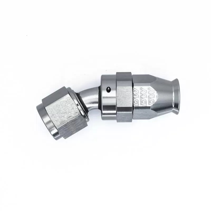 DeatschWerks 6 AN Female Flare Swivel (Incl Ferule/Olive) 30-degree Hose End PTFE anodized DW titanium