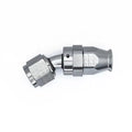 DeatschWerks 6 AN Female Flare Swivel (Incl Ferule/Olive) 30-degree Hose End PTFE anodized DW titanium