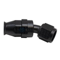 DeatschWerks 6 AN Female Flare Swivel (Incl Ferule/Olive) 30-degree Hose End PTFE anodized DW titanium