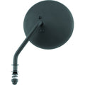 Bikers Choice Black 4 Inch Round Mirror Short Left Universal