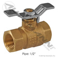ARB Ball Valve 1/4 Bsp Nickel Plate