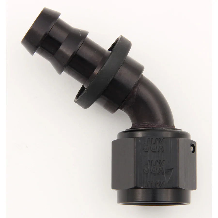 #6 60 Deg Push-On Hose End Black