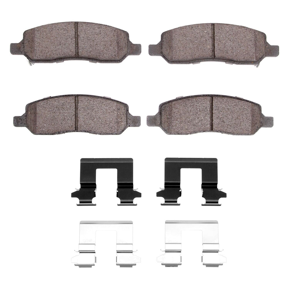 R1 06-11 Cadillac Dts Rear Semi Met Brake Pads and Hardware Kit