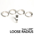 Ticon Industries 2.25in 45 Degree 1.74D/3.915in CLR Loose Radius 1mm Wall Titanium Pie Cuts - 5pk