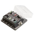 FUSE BLOCK WITH INDICATING LEDS - 10 POSITION