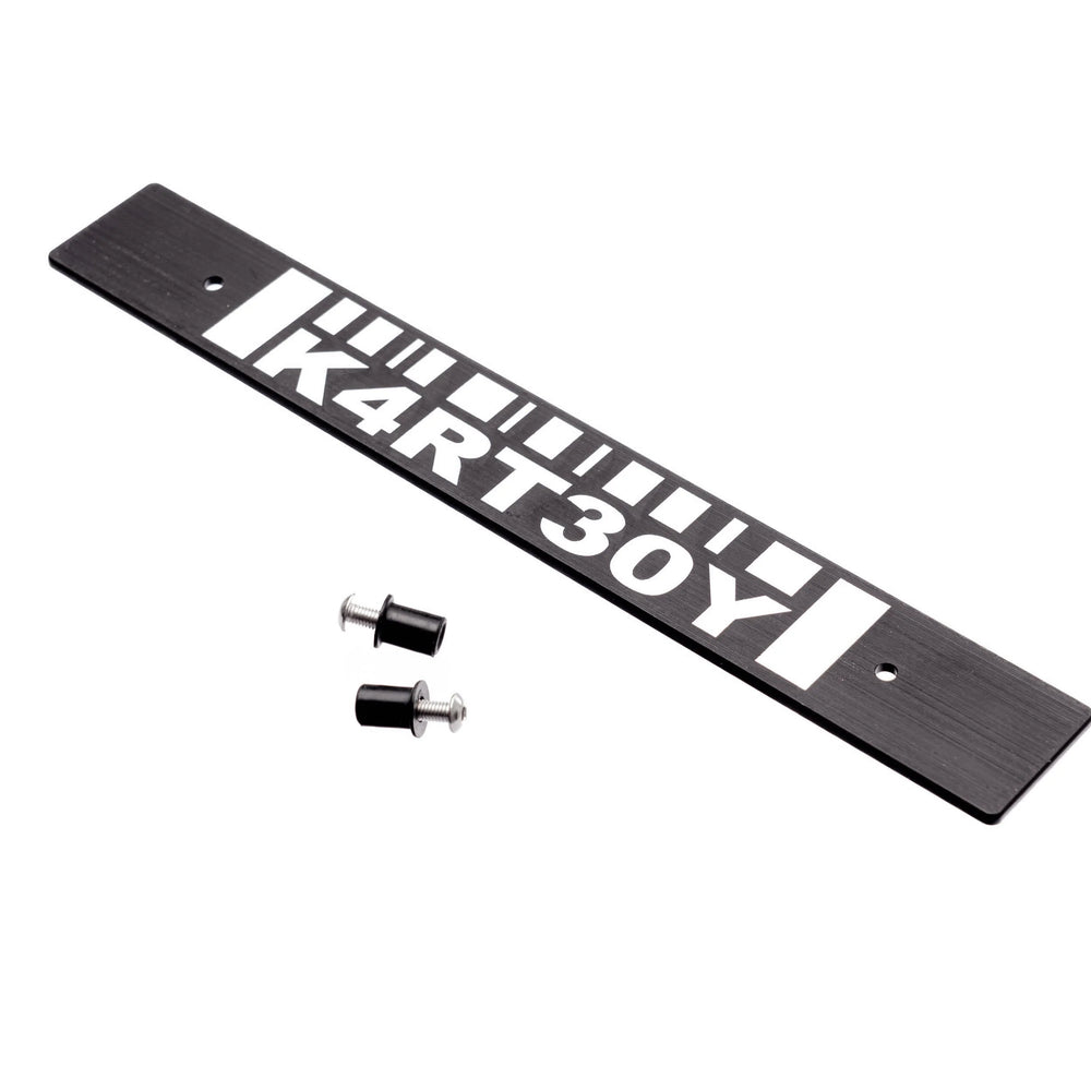 Kartboy Front License Plate Delete - Black