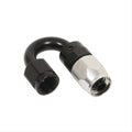 Russell Performance -6 AN Black/Silver 180 Degree Tight Radius Full Flow Swivel Hose End