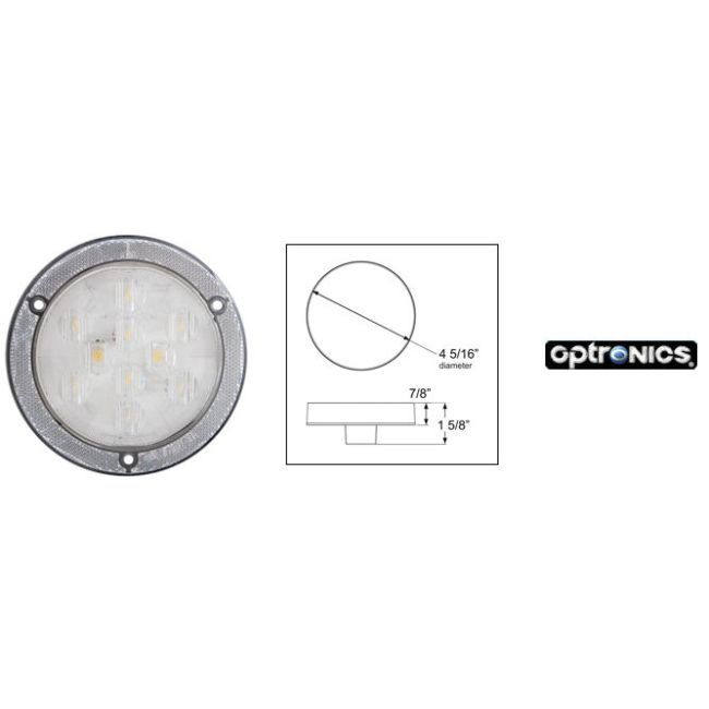 4' ROUND 10 LED SEALED BU; W REFLEX