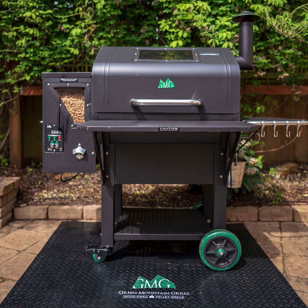 BBQ FLOOR MAT; 48 X 36 COVERAGE AREA FLAME & HEAT RESISTANT NONSLIP DIAMOND PATTERN WATER PROOF