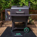 BBQ FLOOR MAT; 48 X 36 COVERAGE AREA FLAME & HEAT RESISTANT NONSLIP DIAMOND PATTERN WATER PROOF