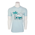 LIBATC SHIRT ICE BLUE PALM TREE M