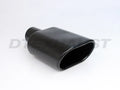 ~(3 lbs. 10X7X5)~ High heat resistant 6 in Rolled Straight Tip i.d. 2 1/4 in black coated (DT-043S)