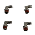 3/8 NPT(M) TO 1/4 AIRLINE 90 DEGREE SWIVEL ELBOW FITTING (4 PCS) DOT APPROVED