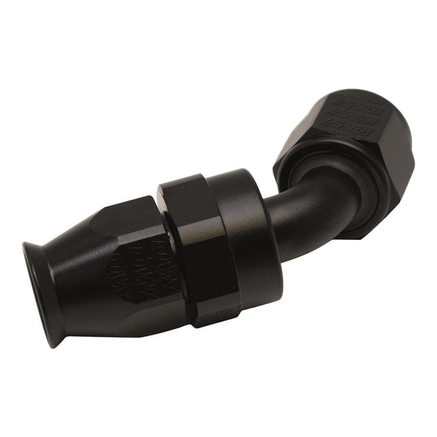 DeatschWerks 8 AN Female Flare Swivel (Incl Ferule/Olive) 60-degree Hose End PTFE anodized DW titanium