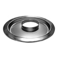K&N Metal Base Plate 14in OD 5-1/8in Flange Chrome Finish