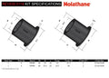 Control arm - lower inner rear bushing 2 Bushings 2 Tubes Install Guide Grease