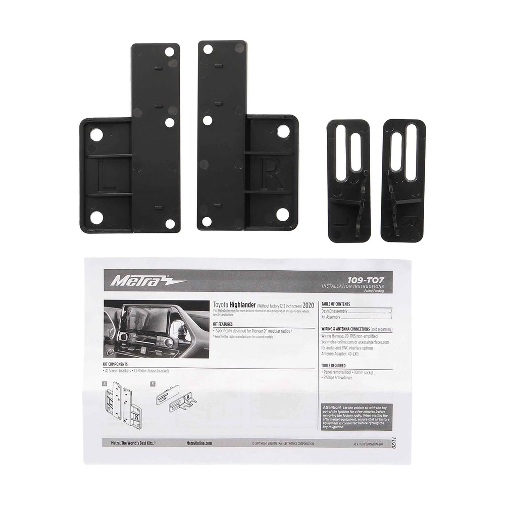 20-C TOYOTA HIGHLANDER 2020 (WITHOUT FACTORY 12.3 INCH SCREEN) PREMIUM DASH KIT