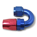 Russell Performance -6 AN Red/Blue 180 Degree Full Flow Swivel Hose End (With 9/16in Radius)