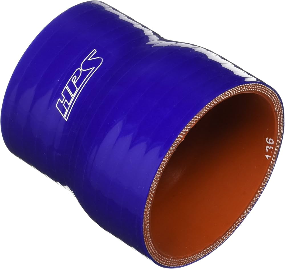 HPS Performance 2-3/8 - 2.75 ID 3 Long High Temp 4-ply Reinforced Silicone Reducer Coupler Hose Blue (60mm - 70mm ID 76mm Length)