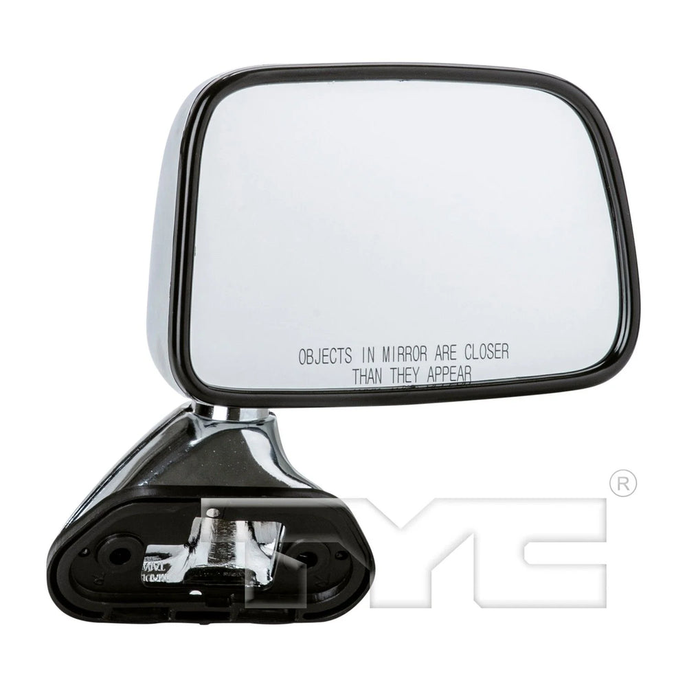 RH MIRROR RR VIEW DR MOUNT FOLDAWAY; W/VENT WINDOW; W/SINGLE GLASS; CHROME TOYOTA PICKUP 8995 CAPA