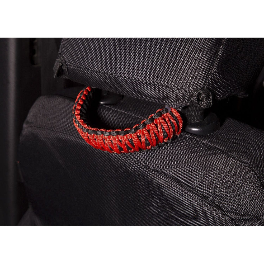 Grab Handle, Paracord, Seat Mounted, Red; 07-21 Jeep Wrangler / 20-21 Gladiator