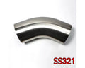 Stainless Bros 2in SS321 45 Degree Mandrel Bend Elbow 1D - 16GA/.065in Wall - Leg