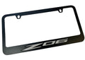 2023 CORVETTE C8 Z06 LIGHT LOGO (INC 73012B) BLACK LICENSE PLATE FRAME