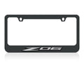 2023 CORVETTE C8 Z06 LIGHT LOGO (INC 73012B) BLACK LICENSE PLATE FRAME