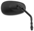 BikeMaster Harley Oval Mini Mirror - Each - Matte Black