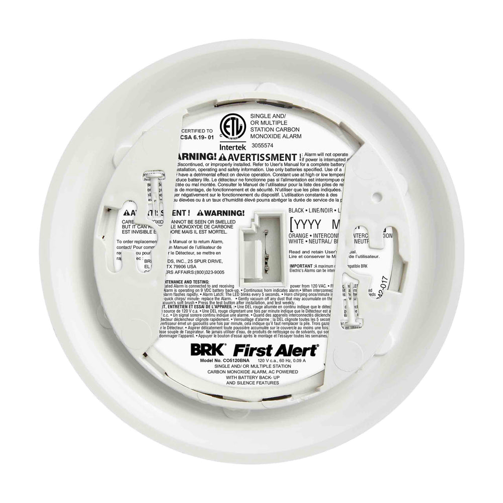 HARDWIRED CO ALARM WITH REPLACEABLE