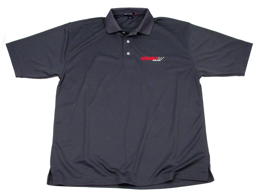 POLO, GRAY COMP DRI-MESH LRG